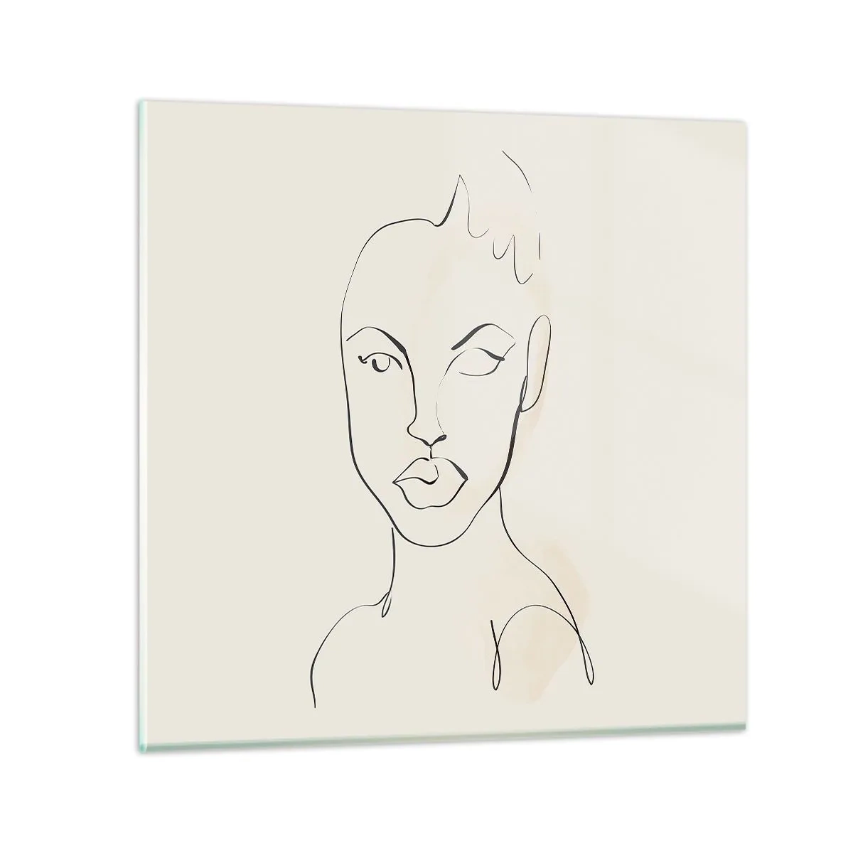 Billede på glas - Omrids af sensualitet - 40x40 cm