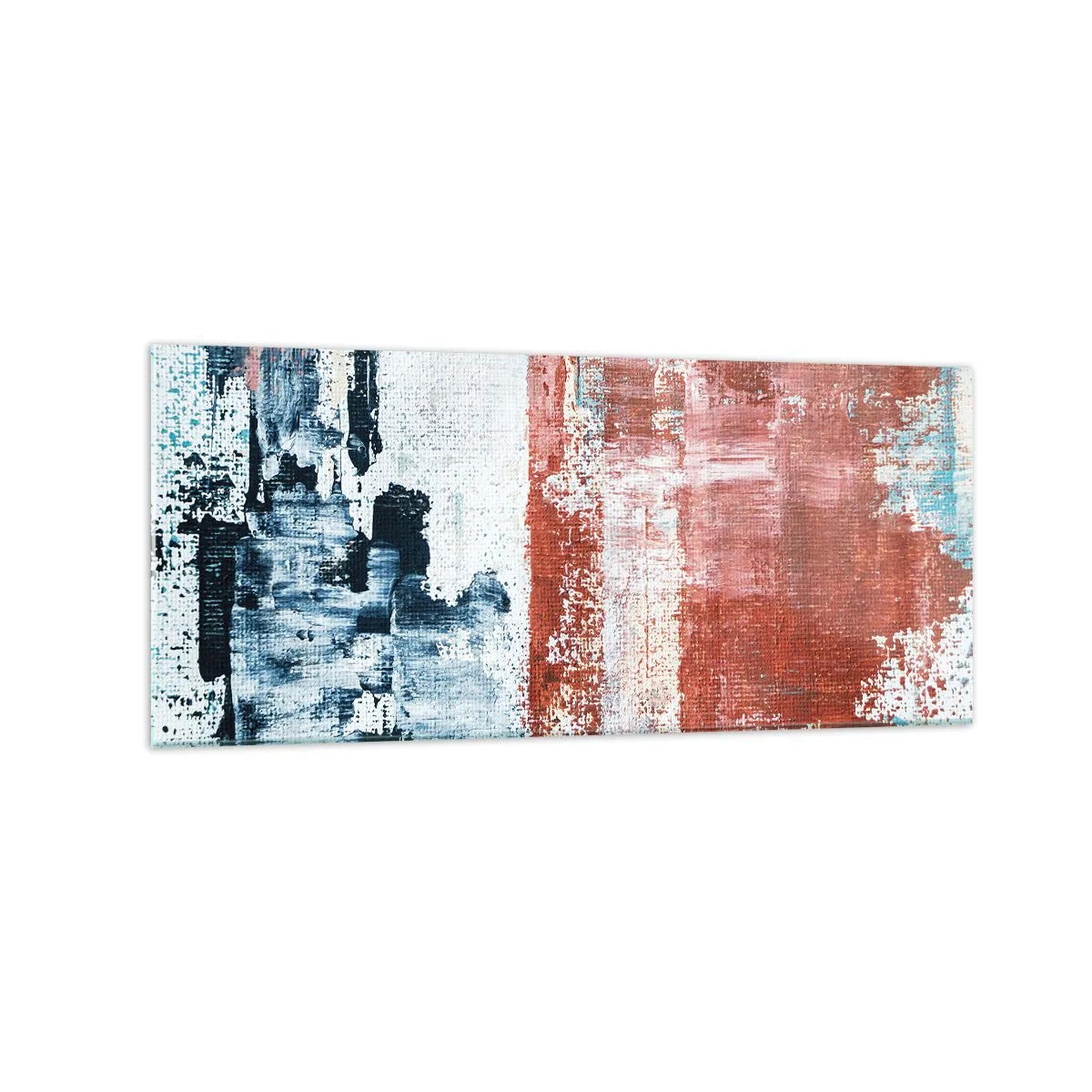 Billede på glas - Abstrakt halvt og halvt - 120x50 cm
