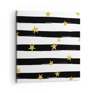 Lærredstryk - Billede på lærred - Vi blev alle født under en heldig stjerne - 60x60 cm