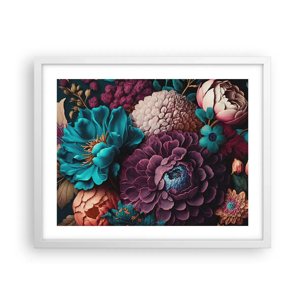 Plakat i hvid ramme - Natur i overflod - 50x40 cm