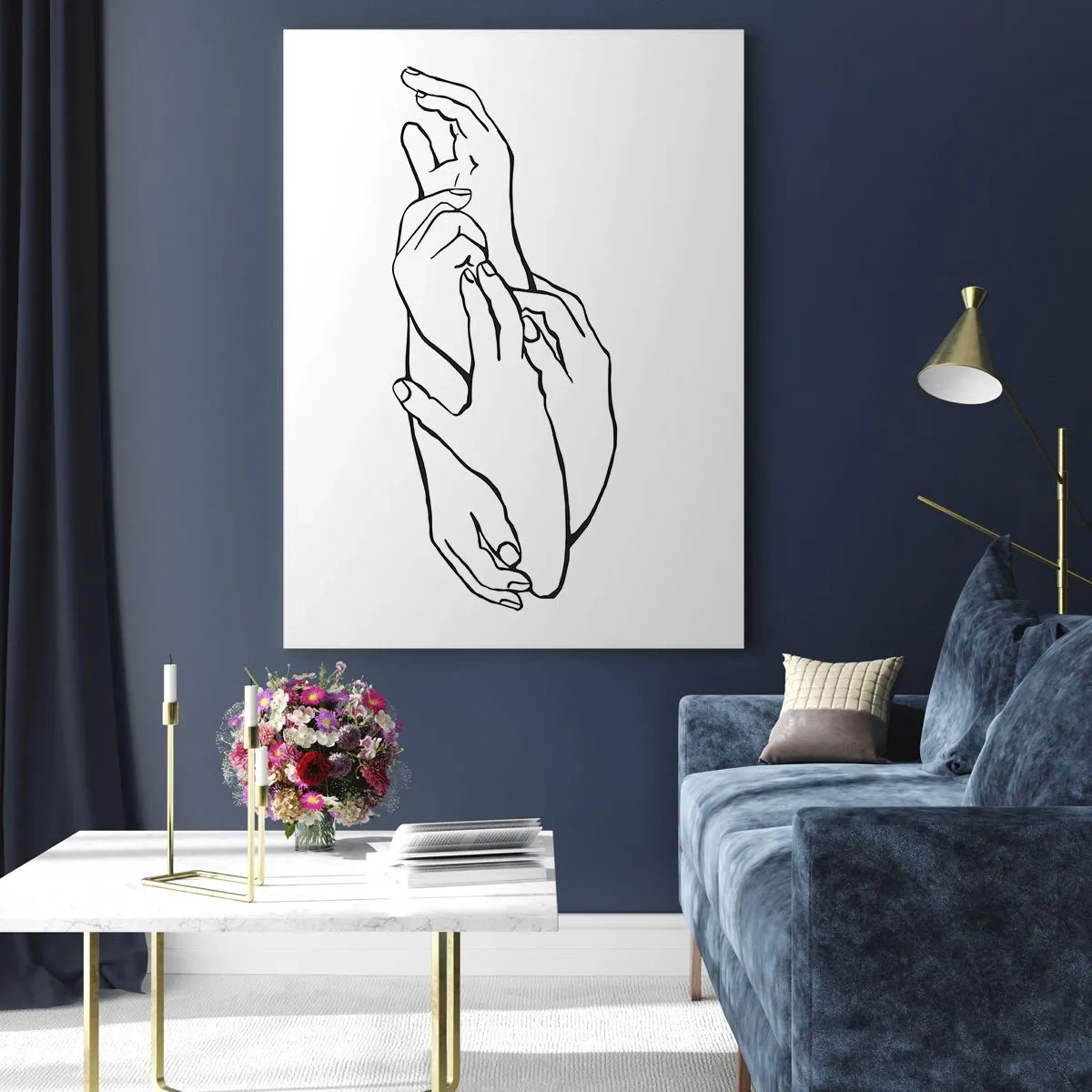 Billede på glas - God berøring - 50x70 cm