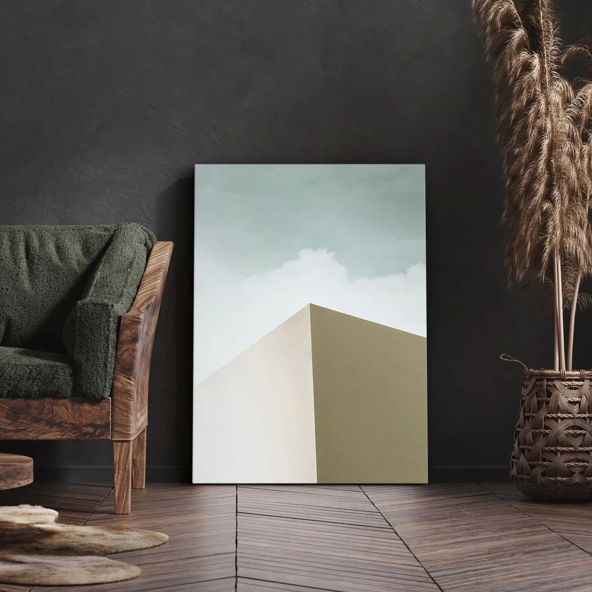 Lærredstryk - Billede på lærred - Geometri af en solrig sommer - 50x70 cm