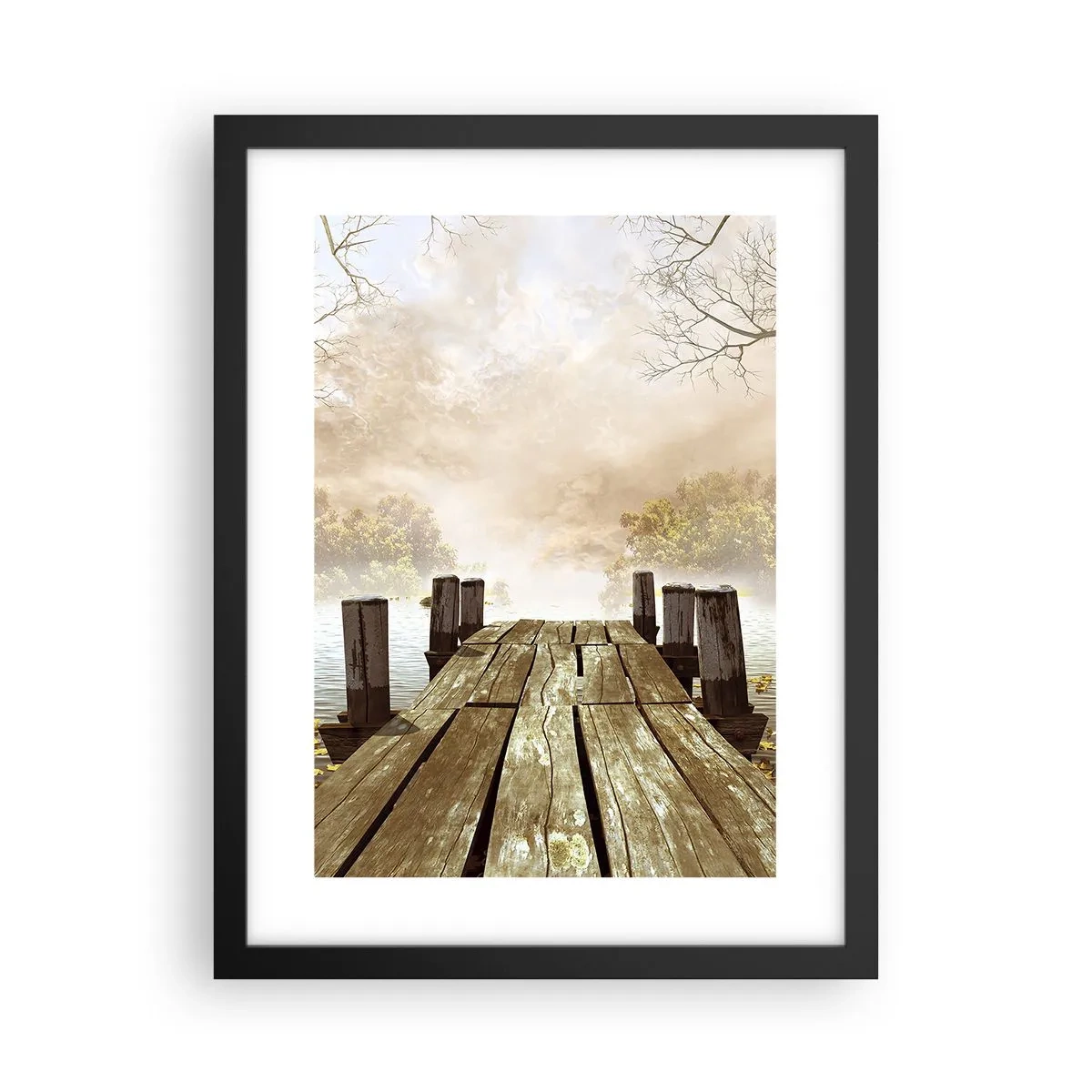 Plakat i sort ramme - Efterårets blide tristhed - 30x40 cm