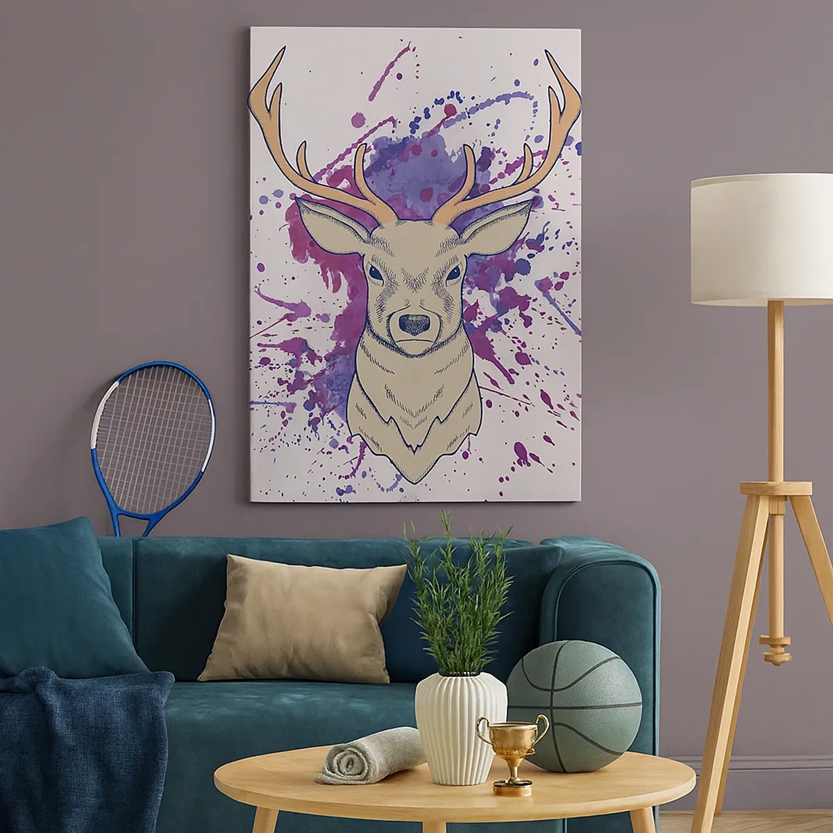 Lærredstryk - Billede på lærred - Mod og balance - 50x70 cm