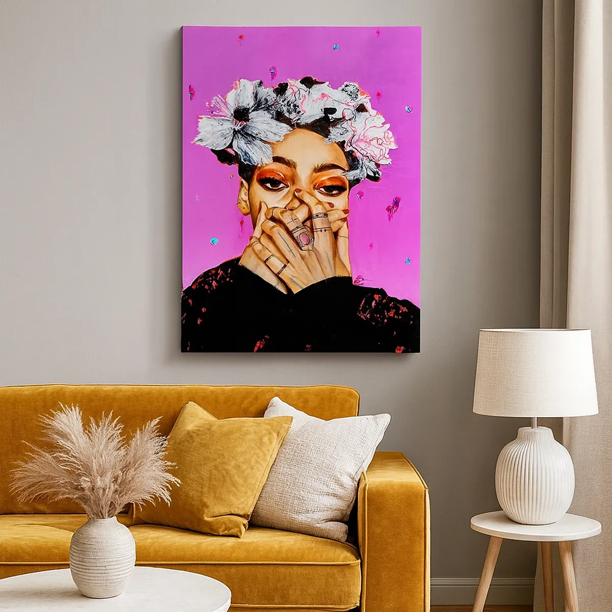 Lærredstryk - Billede på lærred - En smule skør - 50x70 cm