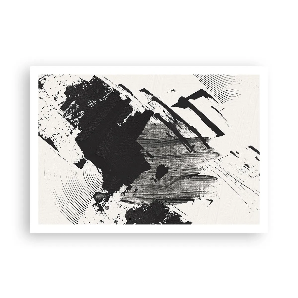 Plakat - Abstraktion - det sortes udtryk - 100x70 cm