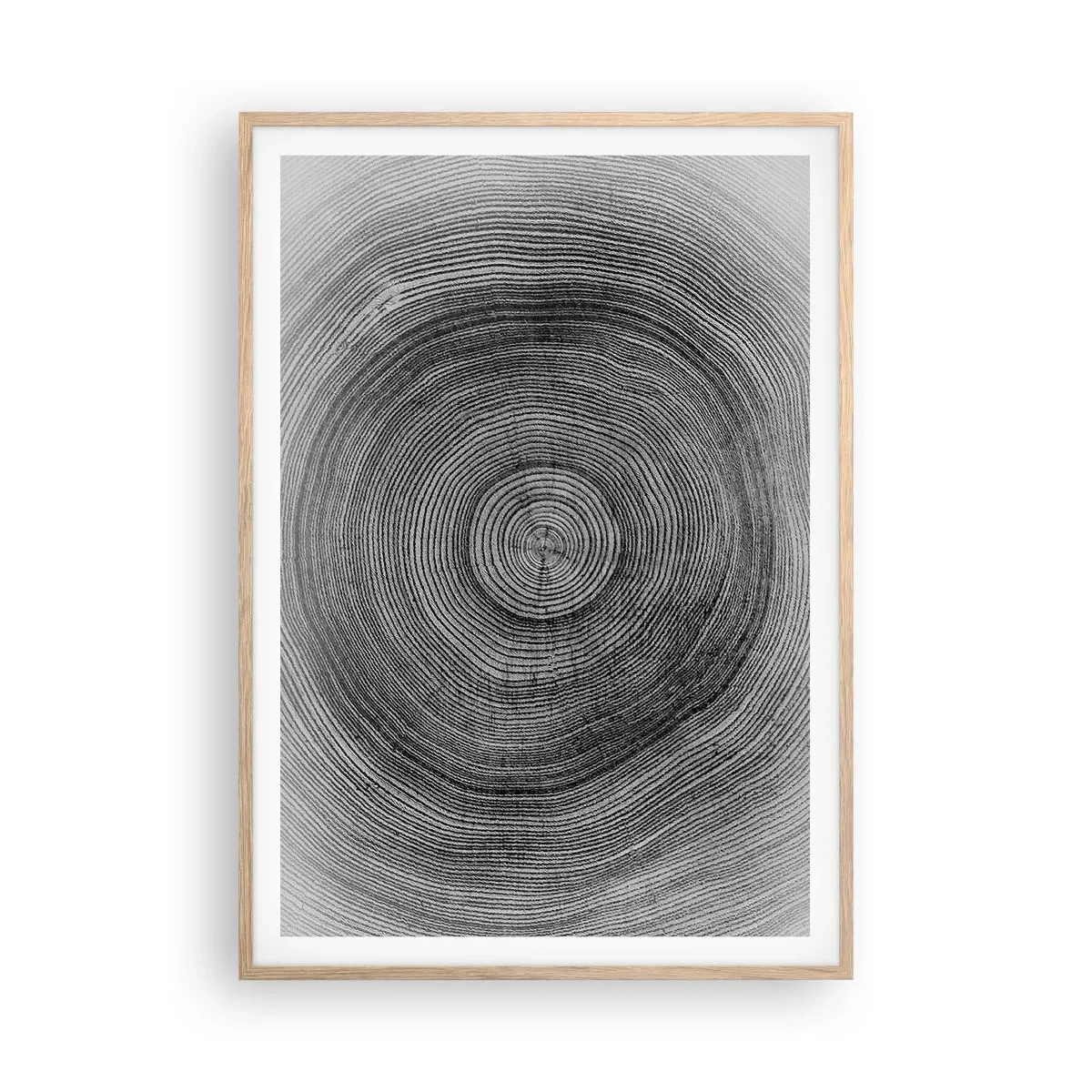 Plakat i ramme af lyst egetræ - Et tegn på tiden - 70x100 cm