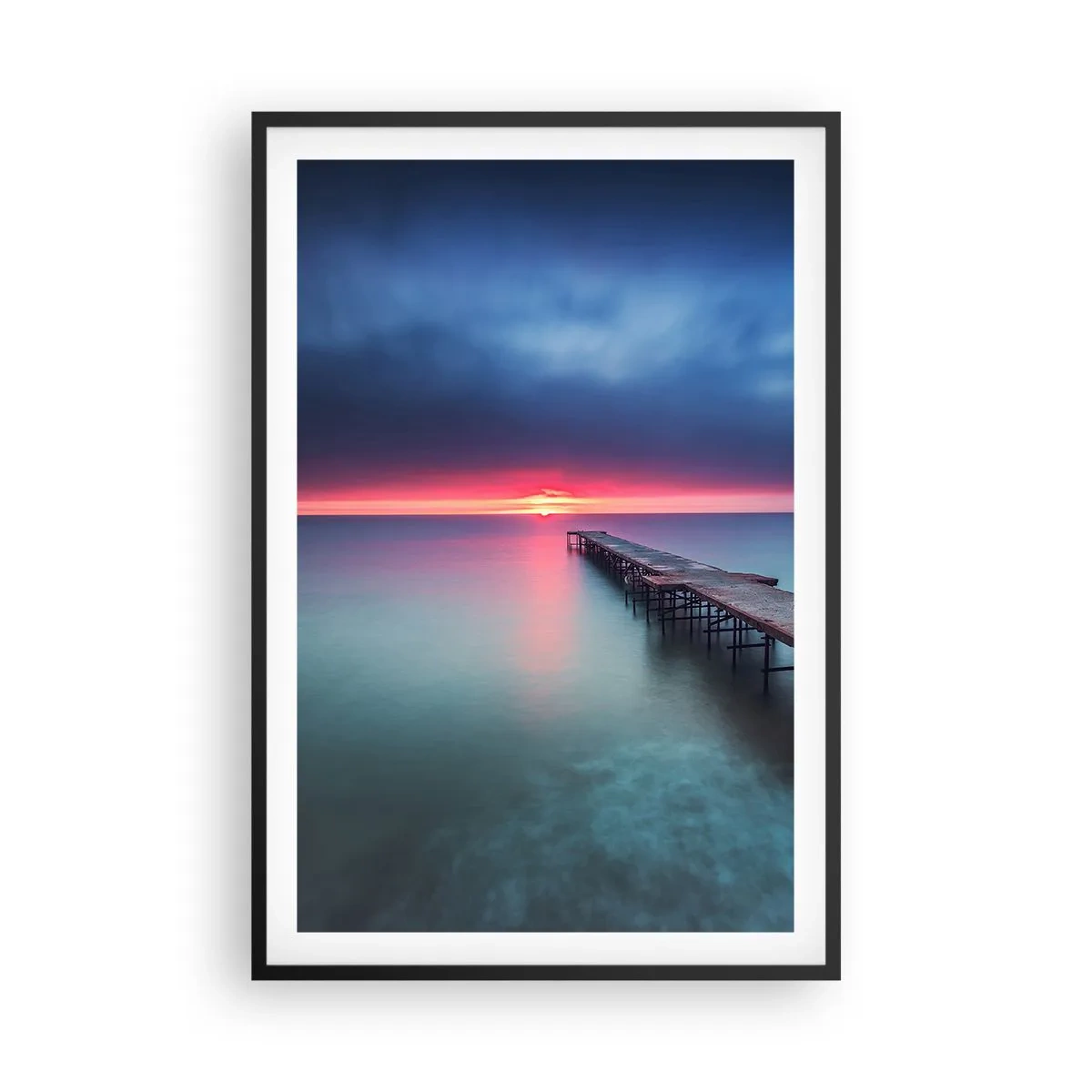 Plakat i sort ramme - Mellem himmel og jord - 61x91 cm