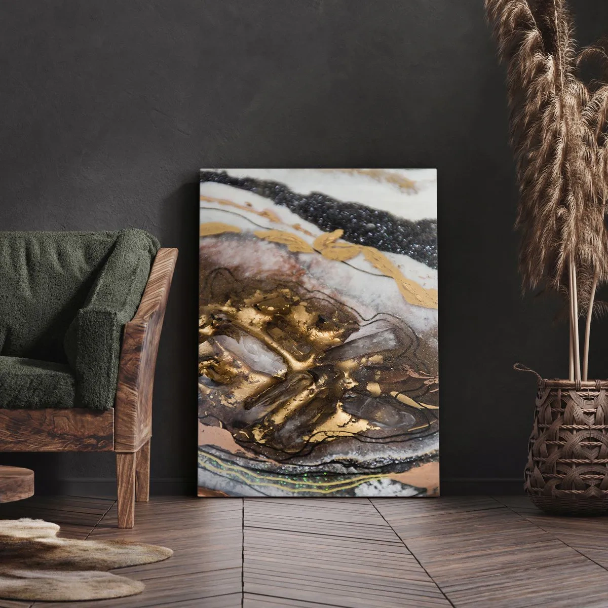 Lærredstryk - Billede på lærred - Jord element - 50x70 cm