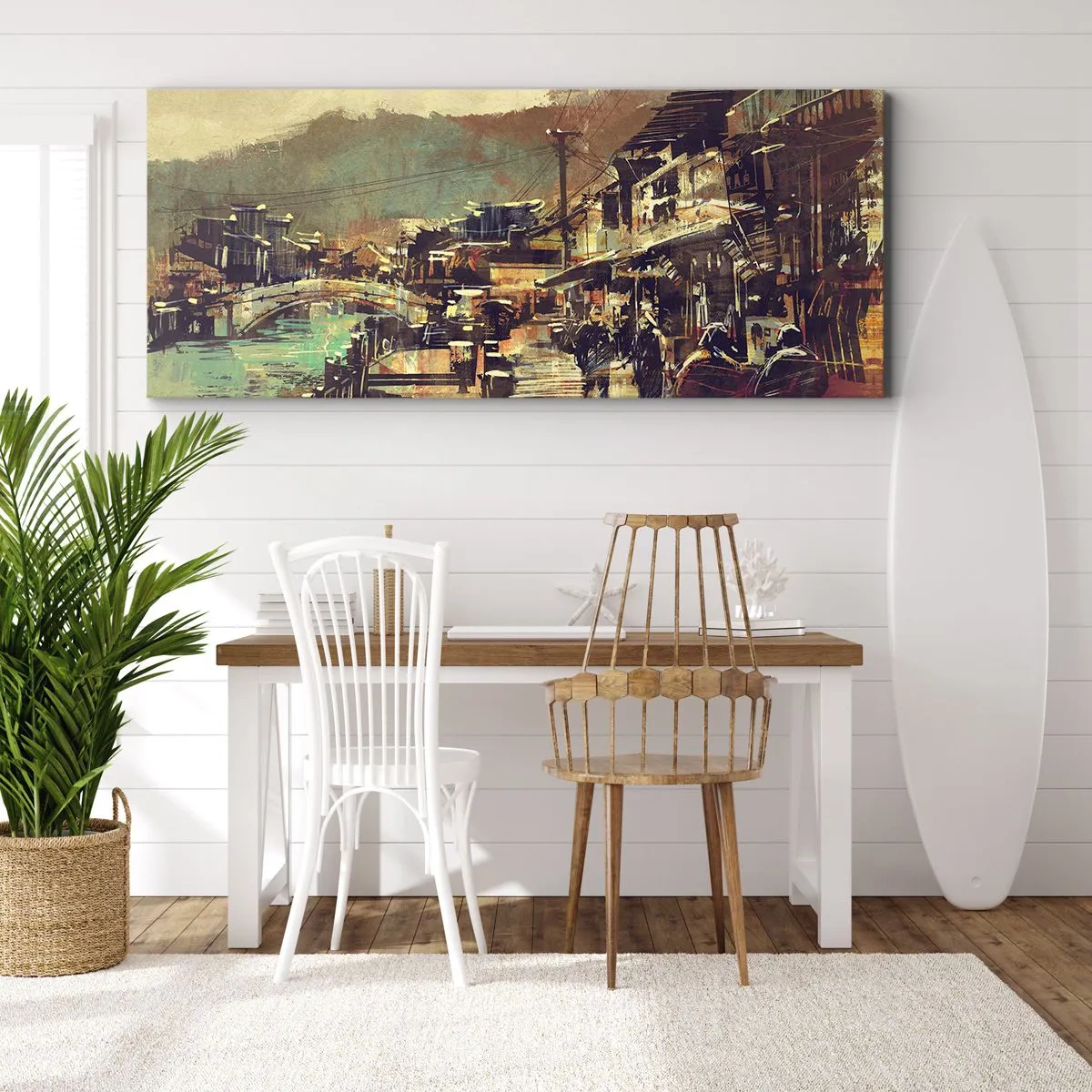 Lærredstryk - Billede på lærred - Livet som et væld af gråt - 140x50 cm