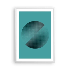 Plakat i hvid ramme - Cirklen - en geometrisk variation - 50x70 cm