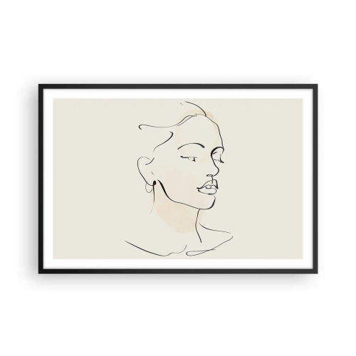 Plakat i sort ramme - En bestemt linje - 91x61 cm