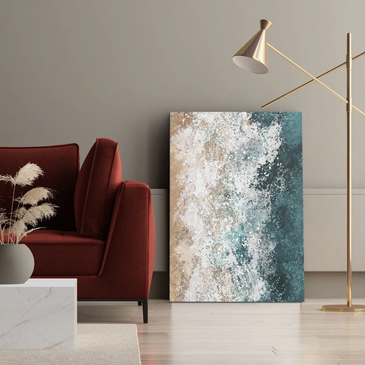 Lærredstryk - Billede på lærred - Historier fra havet - 65x120 cm