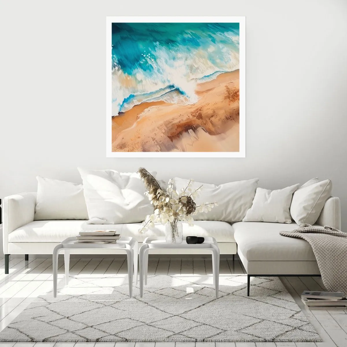 Plakat - Tilbagevendende bølge - 40x40 cm