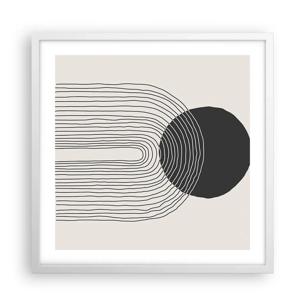 Plakat i hvid ramme - Rystende og selvsikker - 50x50 cm