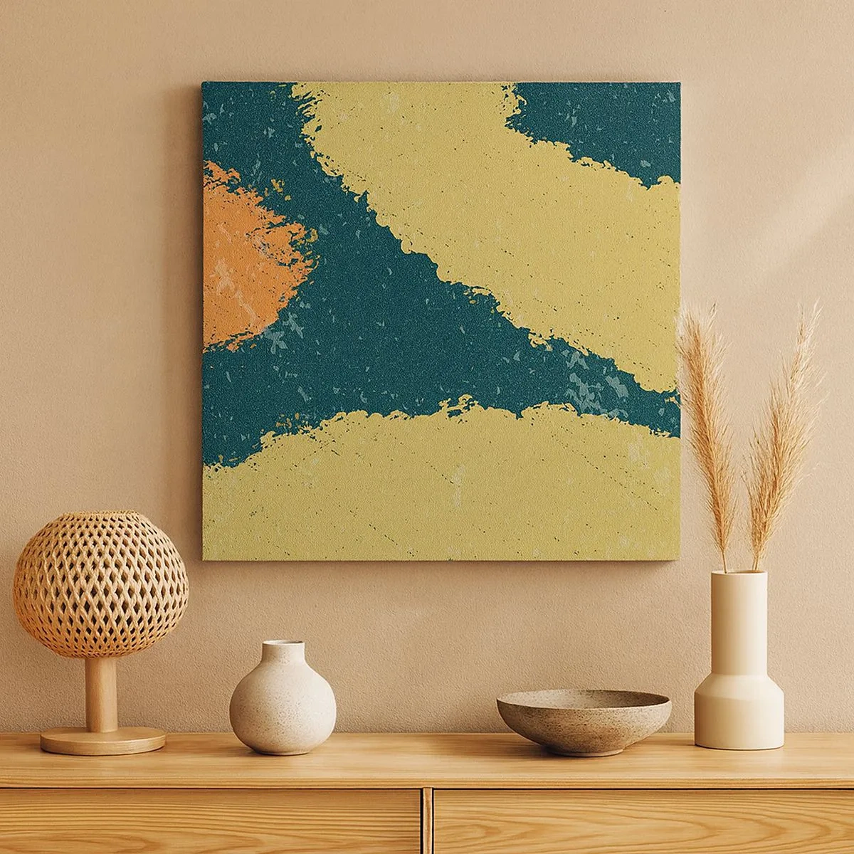 Lærredstryk - Billede på lærred - Abstraktion - i slowmotion - 30x30 cm