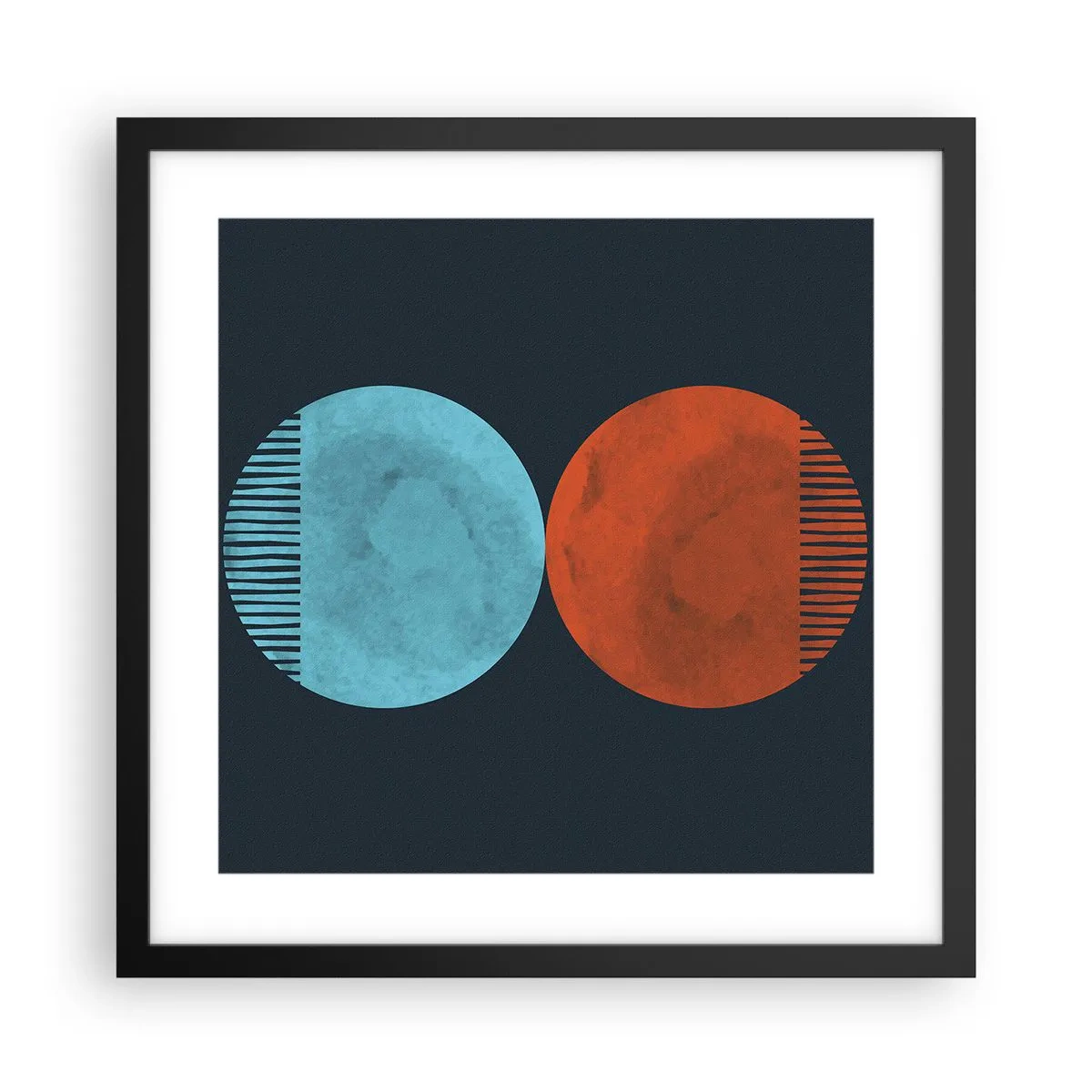 Plakat i sort ramme - Kun geometri? - 40x40 cm