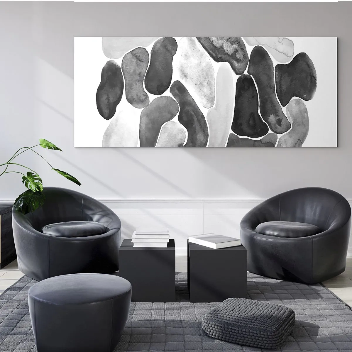Billede på glas - Stenet abstraktion - 100x40 cm