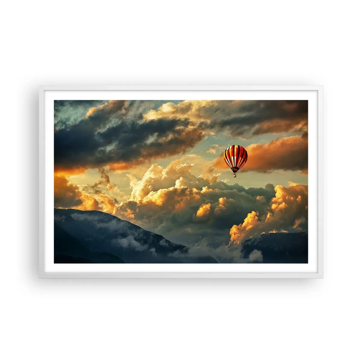 Plakat i hvid ramme - Jeg går, fordi jeg vil - 91x61 cm