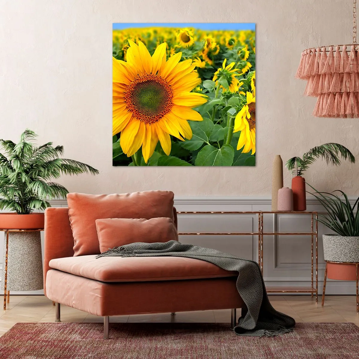 Lærredstryk - Billede på lærred - Hundredvis af sole blussede op - 60x60 cm