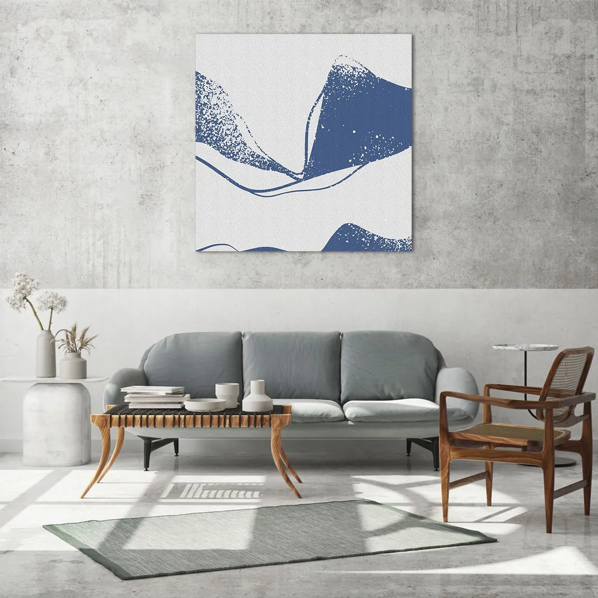 Billede på glas - Bevinget abstraktion - 60x60 cm