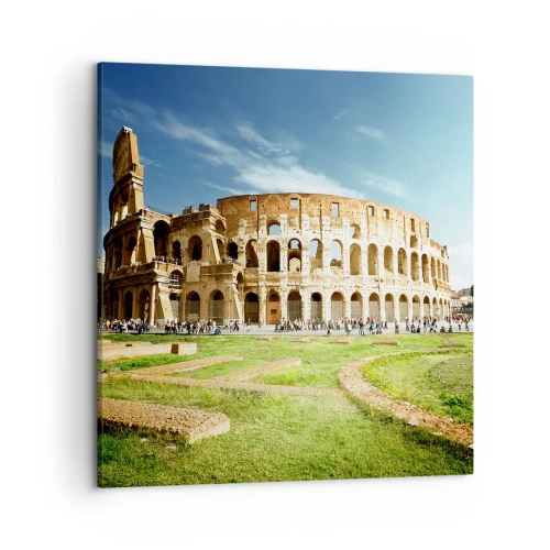 Lærredstryk - Billede på lærred - Du kan stadig høre våbenklirren - 50x50 cm