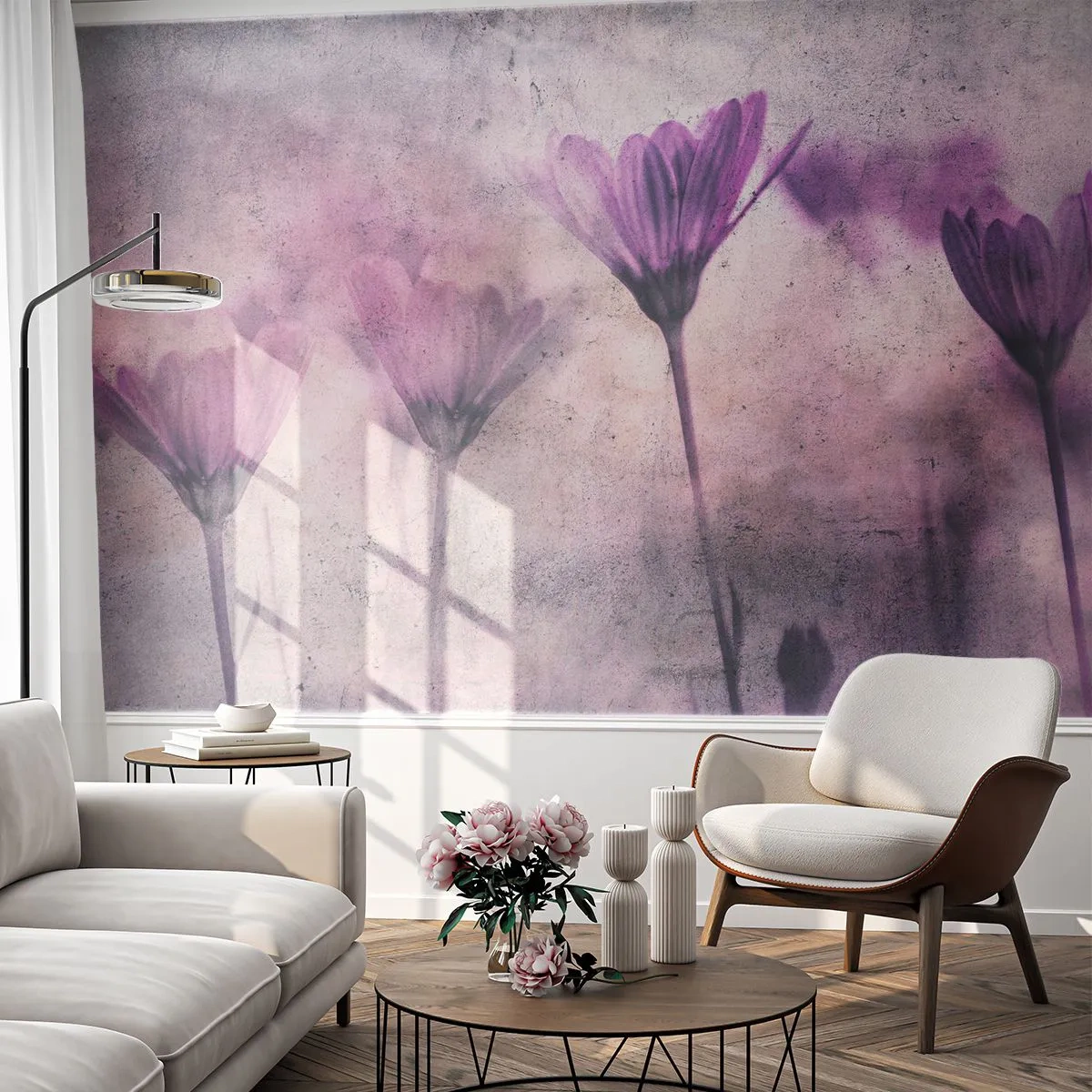 Fototapet Premium Sand - En drøm af blomster - Blomster, Stykke, Have - 100x70 cm