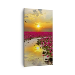 Lærredstryk - Billede på lærred - Søens hemmelige liv - 55x100 cm