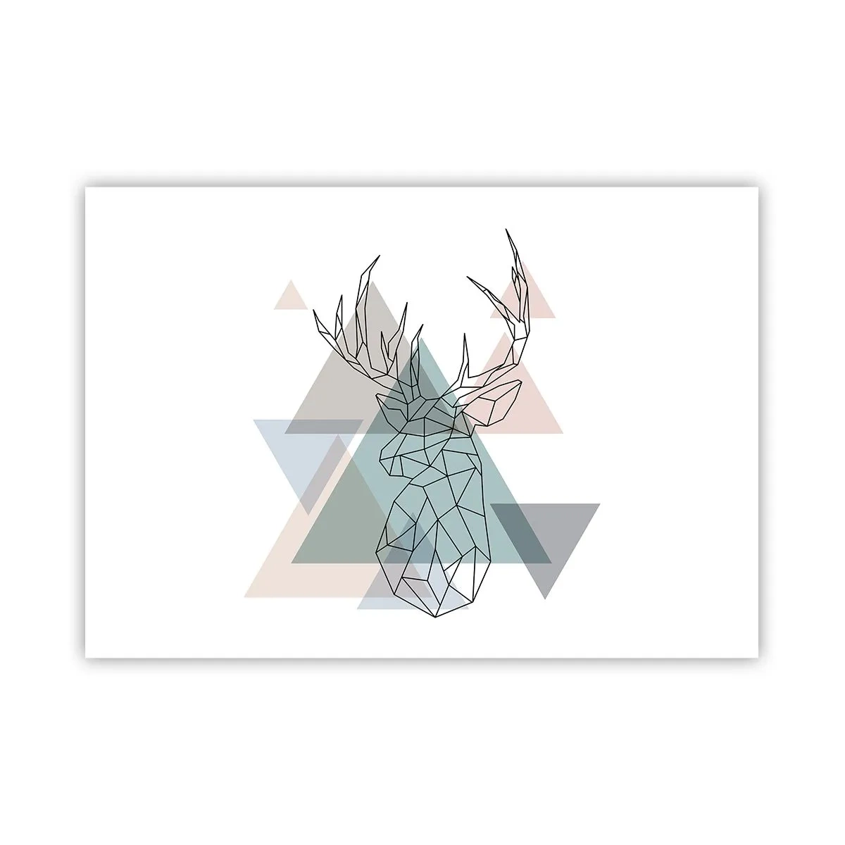 Plakat - I en geometrisk skov - 100x70 cm
