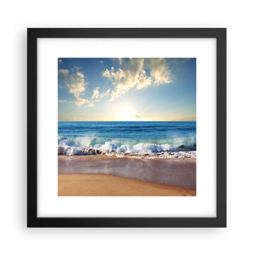 Plakat i sort ramme - Bevægelse og stilhed på samme tid - 30x30 cm