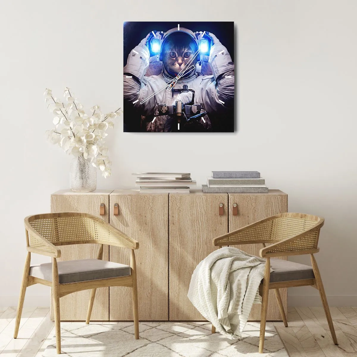 Vægur, Uret - Houston, I har et problem - 30x30 cm