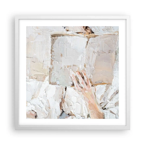 Plakat i hvid ramme - I en anden verden - 50x50 cm