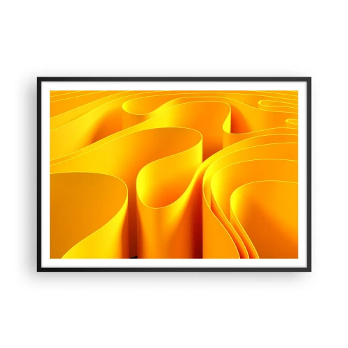 Plakat i sort ramme - Som solens bølger - 100x70 cm