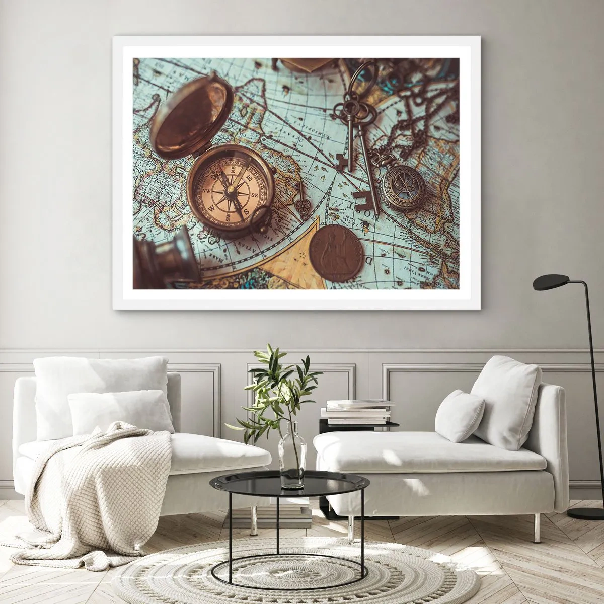 Plakat i hvid ramme - For eventyreren - 40x30 cm