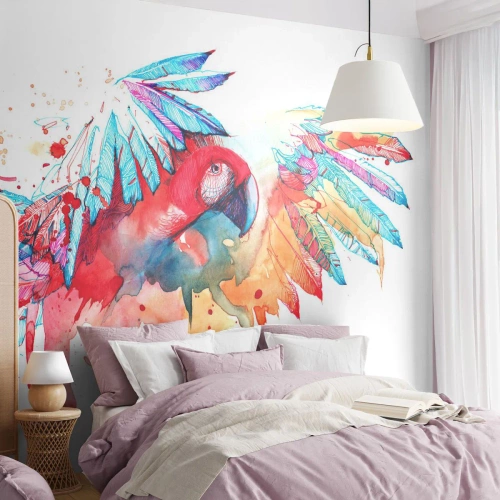 Fototapet Standard Eco - . - Papegøje, Fugl, Abstraktion - 150x105 cm