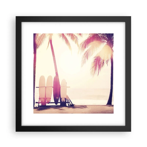 Plakat i sort ramme - Det bliver en fantastisk dag - 30x30 cm