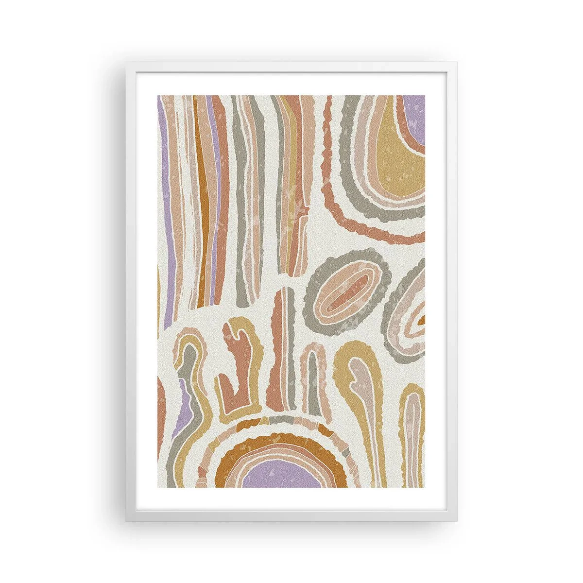 Plakat i hvid ramme - Farverige tværsnit - 50x70 cm