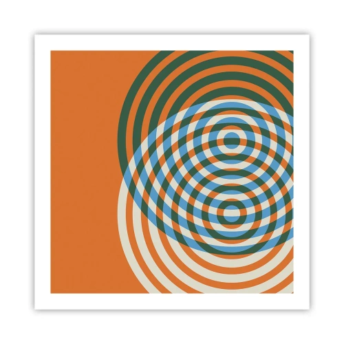 Plakat - Abstrakt cirkulær variation - 60x60 cm