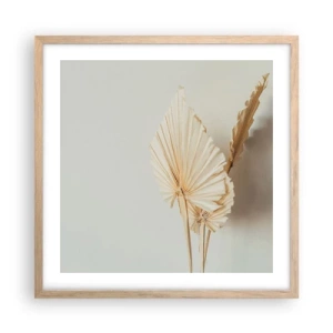 Plakat i ramme af lyst egetræ - Når du har brug for trøst - 50x50 cm