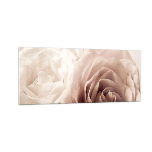 Billede på glas - I rosens hjerte - 100x40 cm