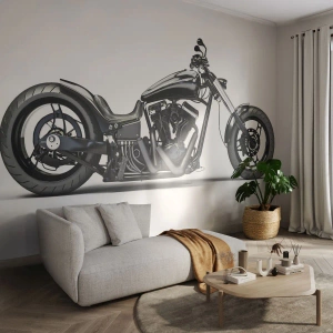 Fototapet Premium Sand - For frihedselskere - Automotive, Motorcykel, Chopper - 100x70 cm