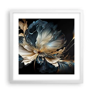 Plakat i hvid ramme - Eventyrlig bregneblomst - 40x40 cm