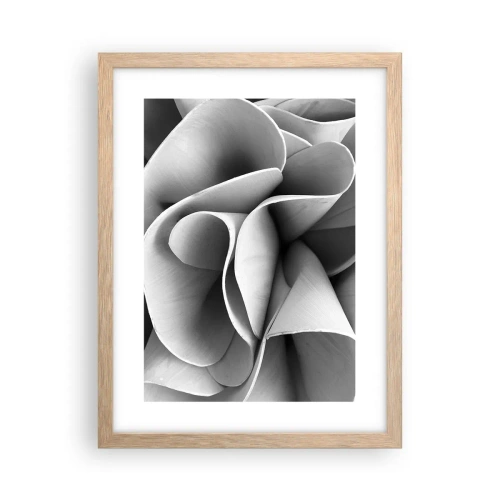 Plakat i ramme af lyst egetræ - Hvad der sker i rummet - 30x40 cm