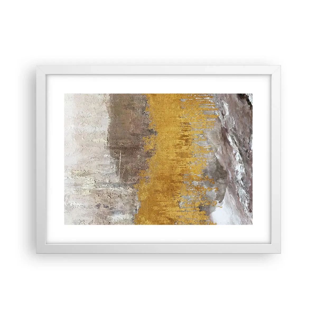 Plakat i hvid ramme - En gylden eksplosion - 40x30 cm