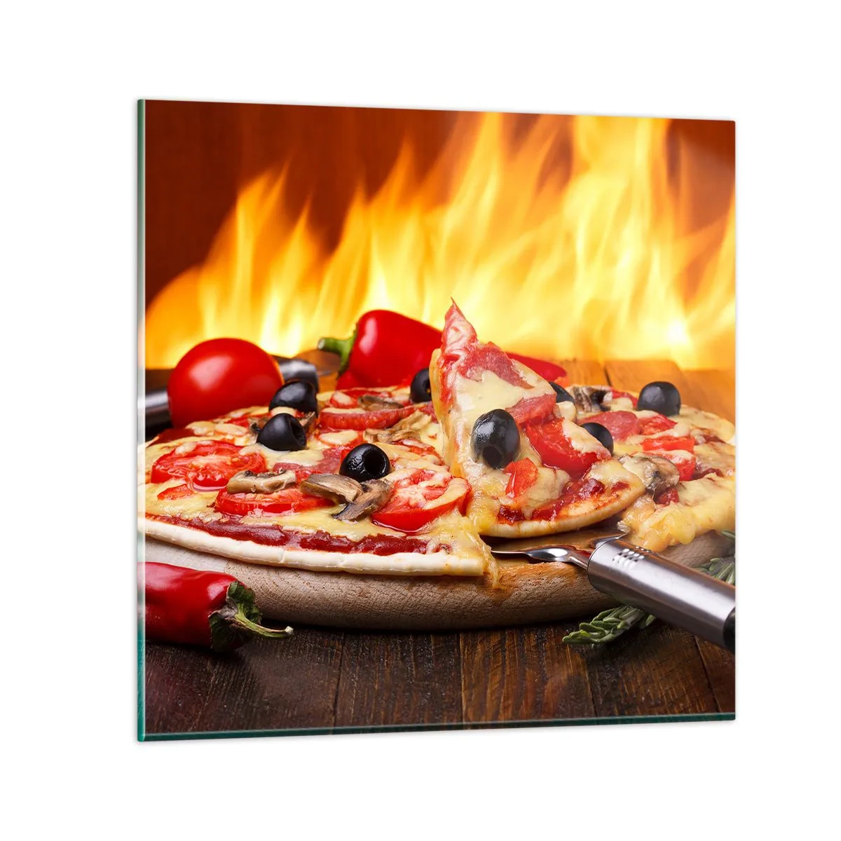 Billede på glas - From Italy with love - 50x50 cm