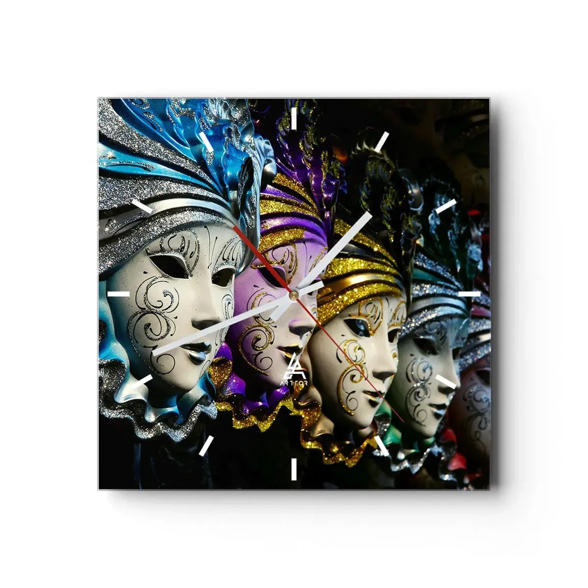 Vægur, Uret - Mysterium i guld og sølv - 40x40 cm