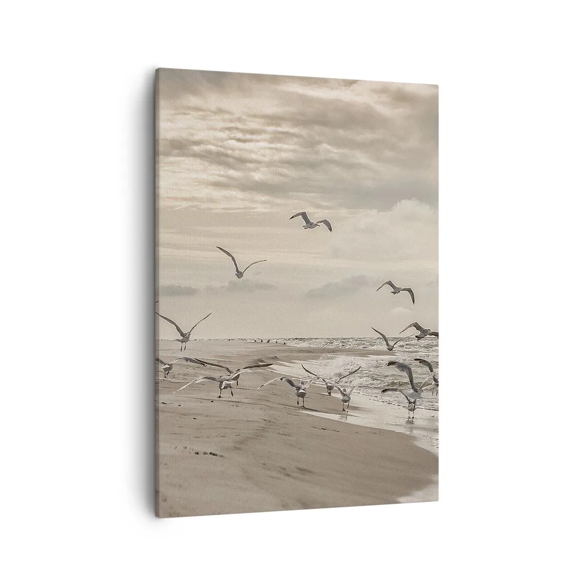 Lærredstryk - Billede på lærred - Havet brummer, fuglene synger - 50x70 cm