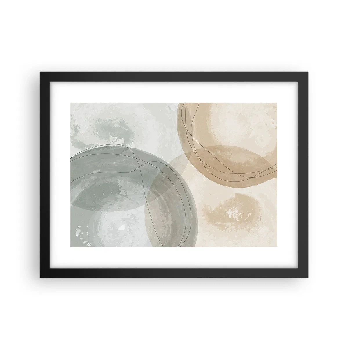 Plakat i sort ramme - Gennemtrængning af verdener - 40x30 cm