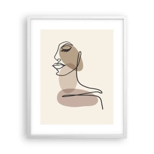 Plakat i hvid ramme - Lytter til sig selv - 40x50 cm