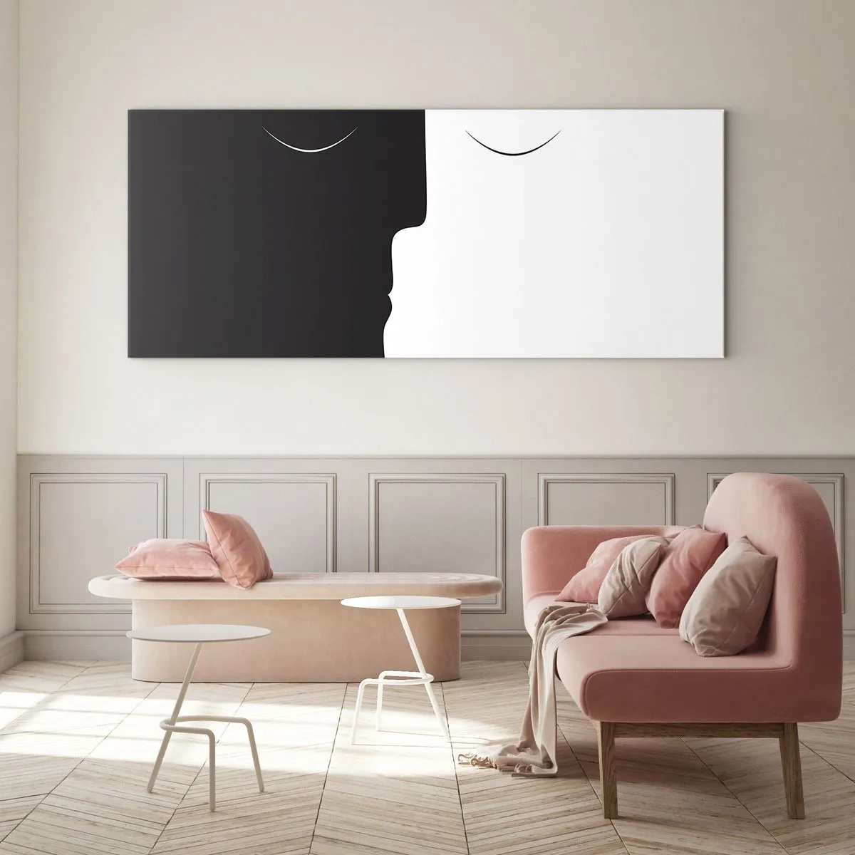 Billede på glas - Modsætningernes enhed - 100x40 cm